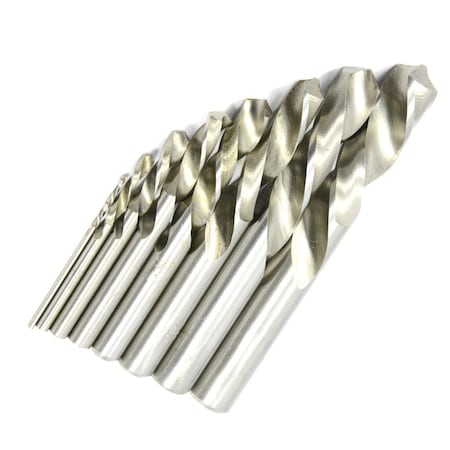 Forney 8-Piece Stubby Left Hand Drill Bit Set, High Speed Steel HSS 20511